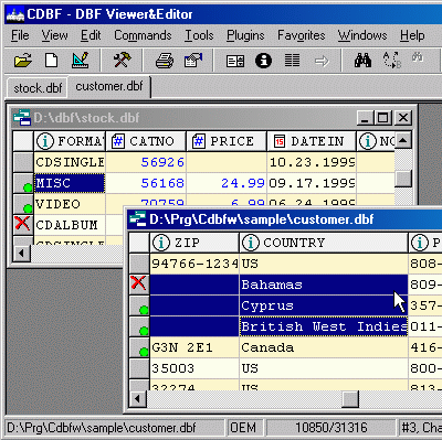 Screenshot for CDBF - DBF Viewer and Editor 2.30