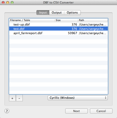 DBF to CSV Converter for Mac