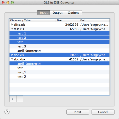 XLS to DBF Converter for Mac